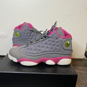 Air Jordan 13 cool grey cushion pink
